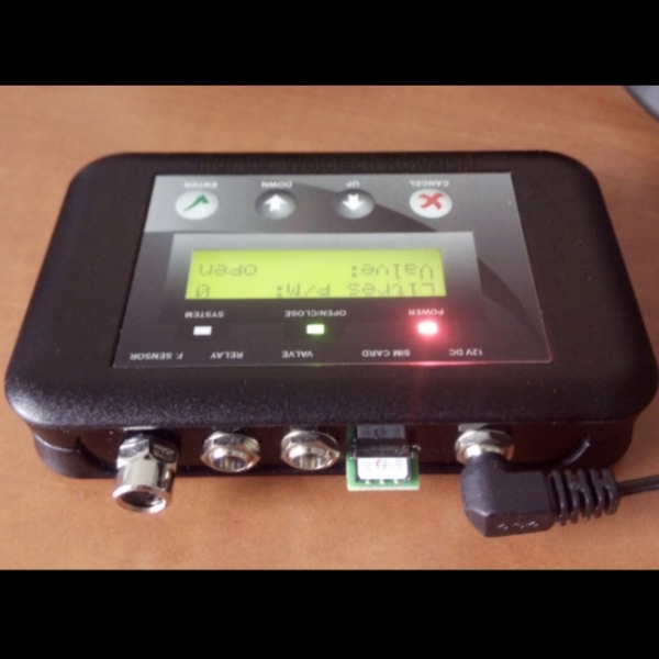 Water consumption meter (water meter) - valve controller, local/remote configuration (GSM)